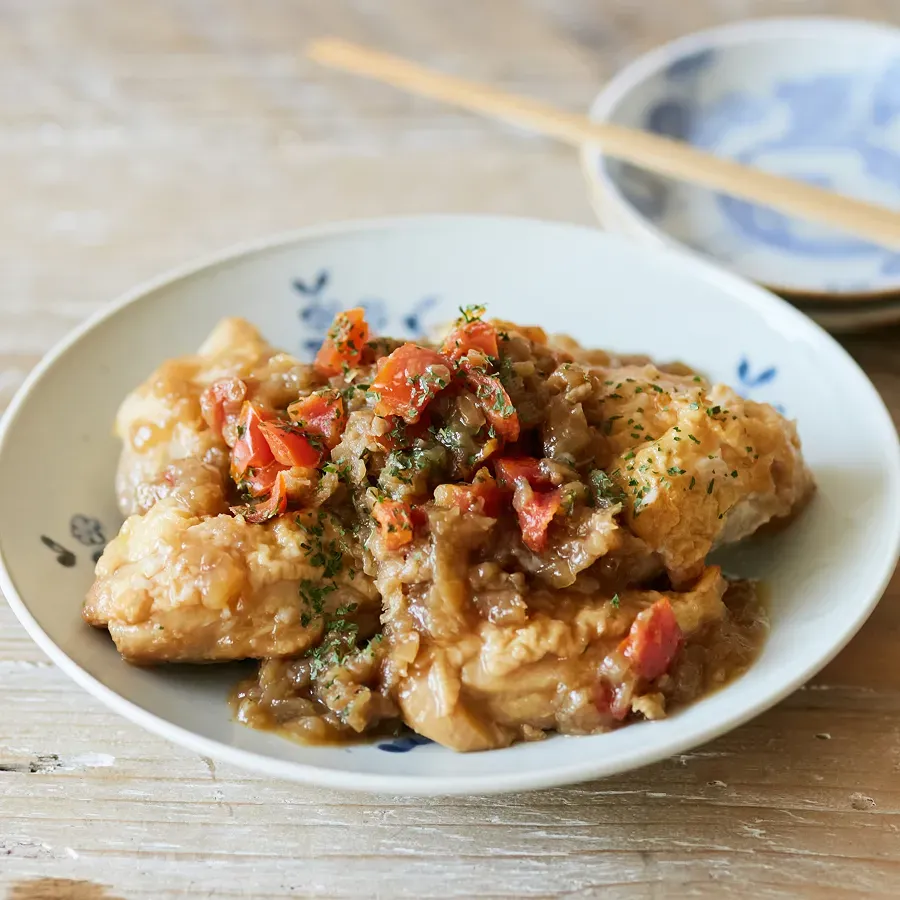 チキンソテー 和風玉ねぎソース