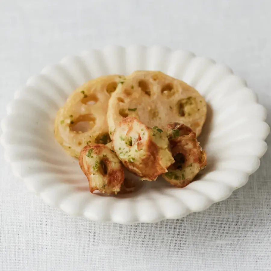竹輪と蓮根の磯辺揚げ