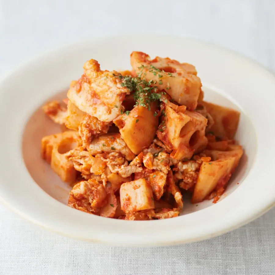 豚肉とレンコンのイタリア風煮込み