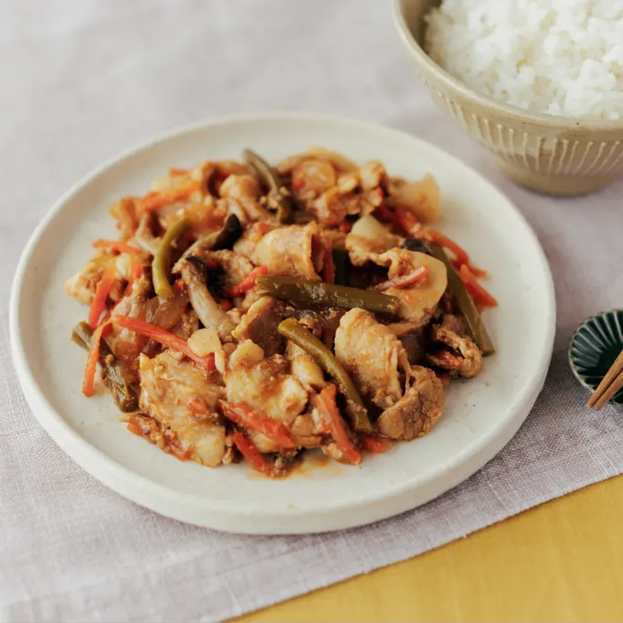 野菜たっぷり豚のプルコギ